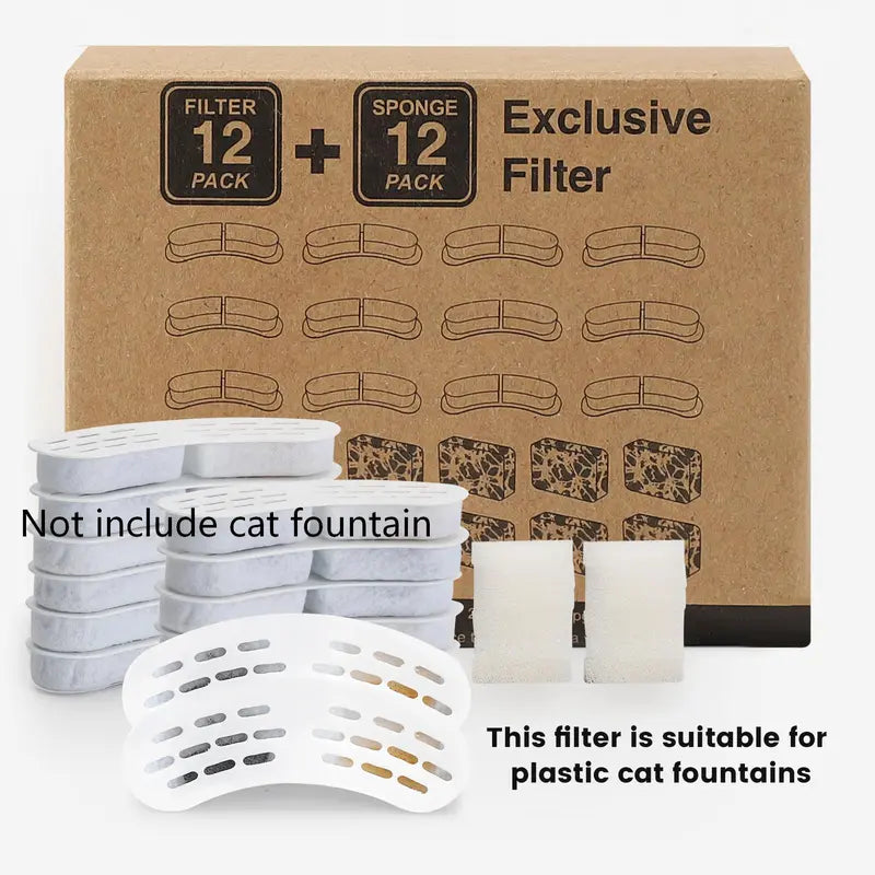 Automatic Cat Water Fountain, 2.1L Ultra-Quiet Pet Water Dispenser with LED Light and 6-Layer Filtration