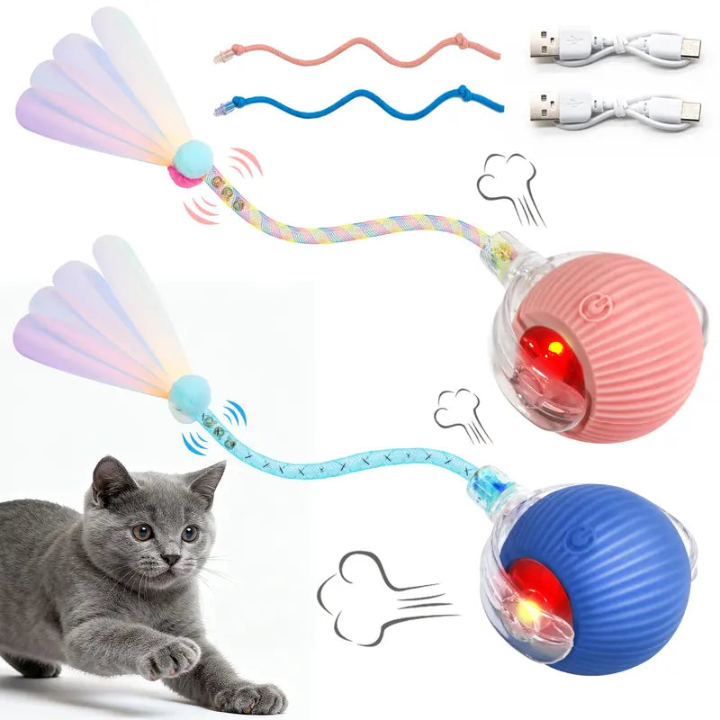 Interactive Motion-Activated Ball Toy for Cats & Small Dogs