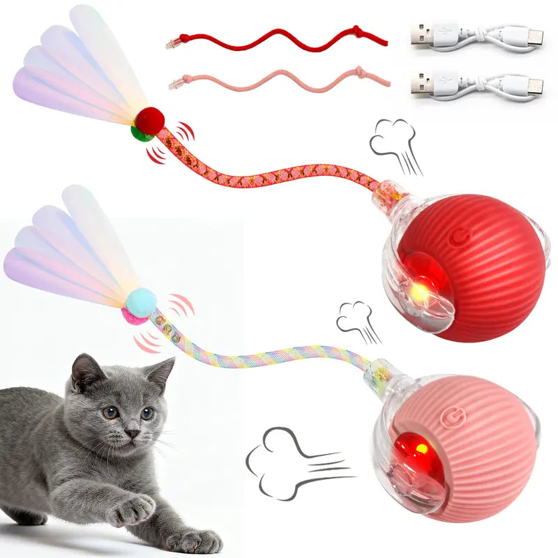 Interactive Motion-Activated Ball Toy for Cats & Small Dogs