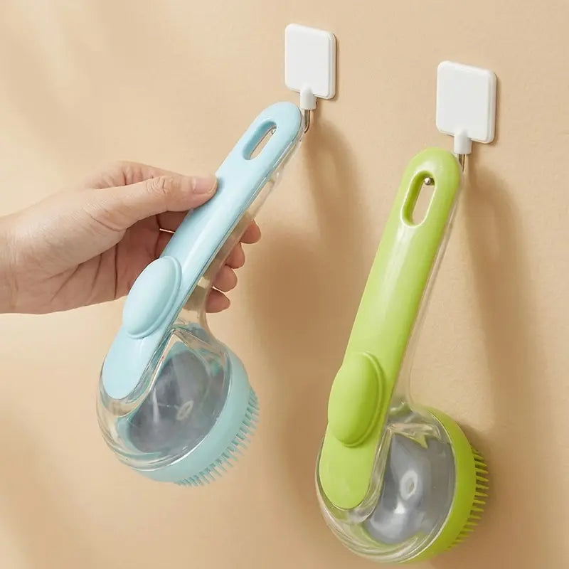 2026 New 2-in-1 Pet Bath & Grooming Brush with Soap Dispenser, Deshedding & Massage Brush for Dogs & Cats