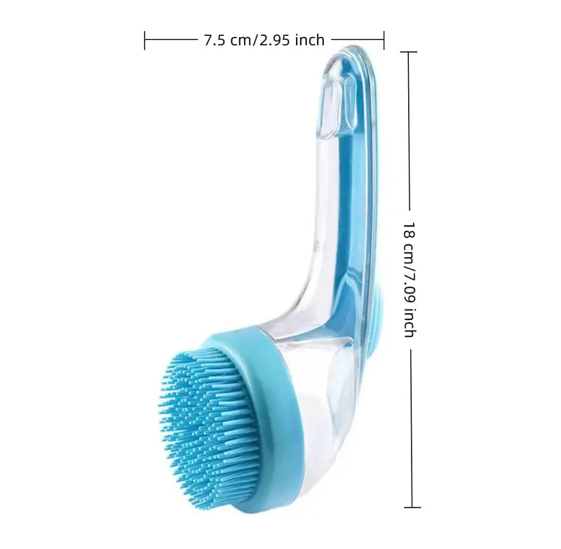 2026 New 2-in-1 Pet Bath & Grooming Brush with Soap Dispenser, Deshedding & Massage Brush for Dogs & Cats