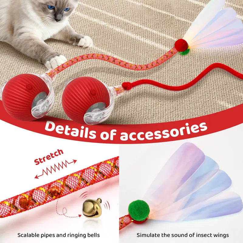 Interactive Motion-Activated Ball Toy for Cats & Small Dogs